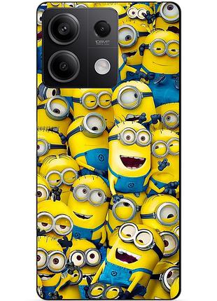 Силіконовий чохол бампер для xiaomi redmi note 13 4g з малюнком міньйони minion