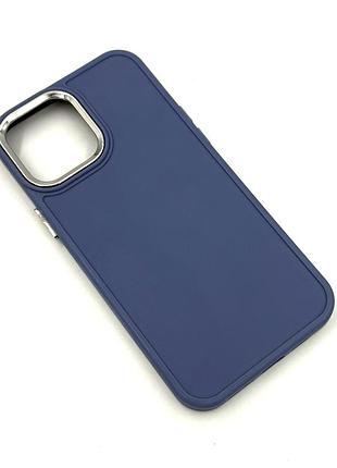 Чохол на iphone 13 pro max із закритим низом синій