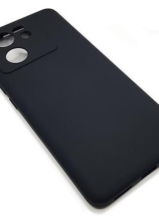 Силиконовый чехол с микрофиброй на xiaomi mi 13t / 13t pro черный