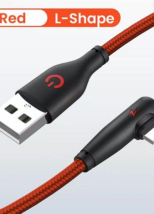 Кабель угловой 90 градусов для быстрой зарядки iphone usb - lightning 1м. зарядный шнур на айфон лайтнинг f34r