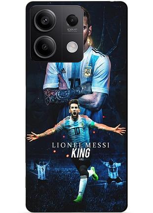 Чехол силиконовый бампер для xiaomi redmi note 13 4g с рисунком messi аргентина месси
