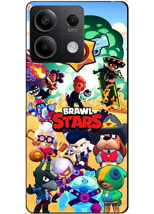 Силіконовий чохол бампер для xiaomi redmi note 13 4g з картинкою бравл силова ліга нокаут леон ворон