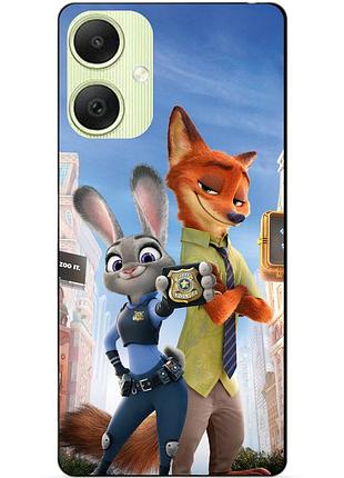 Силиконовый чехол бампер для samsung a06 с рисунком джуди зверополис zootopia