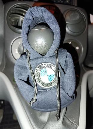 Чехол кофта худи аксессуар на кпп car hoodie бмв bmw темно-синий подарок автомобилисту 10070