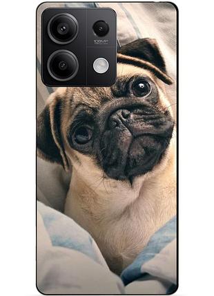 Чехол силиконовый бампер для xiaomi redmi note 13 4g с рисунком фото мопс