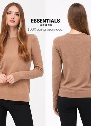 Essentials тонкий нежный джемпер из шерсти мериноса