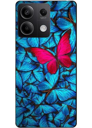 Силіконовий чохол бампер для xiaomi redmi note 13 4g з малюнком метелики
