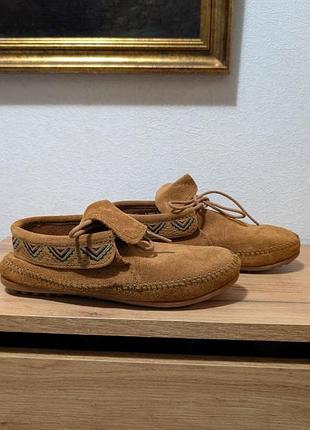 Ботинки мокасины замшевые minnetonka