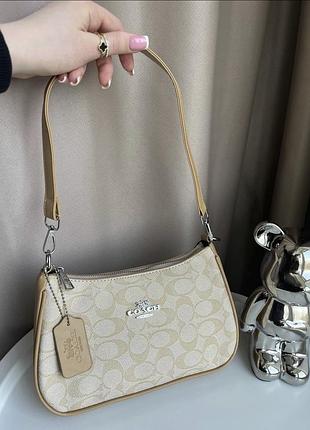 Женская сумка coach багет, сумка коач, кроссбоди, багет, сумка на плечо, сумка через плечо