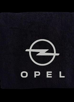 Рушник з вишивкою махровий банний 70*140 чорний автомобілісту опель opel 00451