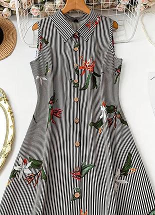 🥰сукня у смужку на ґудзиках shein 2xl