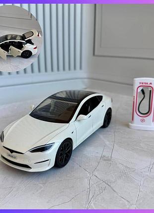 Детская машинка инерционная tesla model s m 2073 подсветка звук