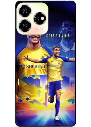 Чехол силиконовый бампер для zte nubia v60 с рисунком роналдо аль наср ronaldo