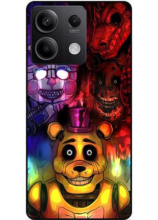 Чехол силиконовый бампер для xiaomi redmi note 13 4g с рисунком фредди freddy аниматроники