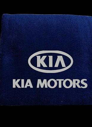 Полотенце с вышивкой махровое банное 70*140 темно-синий автомобилисту киа kia motors 00451