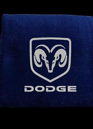 Полотенце с вышивкой махровое банное 70*140 темно-синий автомобилисту додж dodge 00451