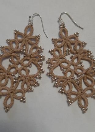 Сережки ажурні, вечірні, нарядні