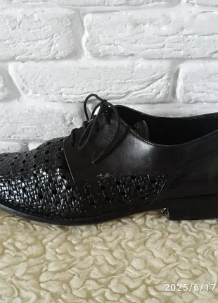 Galizio triresi черные итальянские мужские кожаные туфли 44 размера