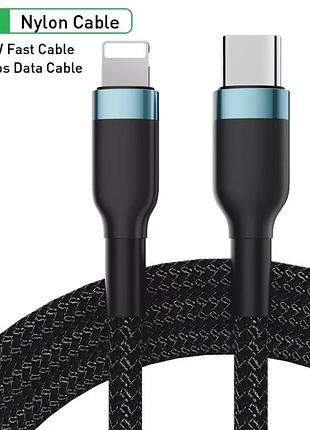 Кабель для быстрой зарядки iphone pd type-c - lightning 1м. зарядный зарядка провод шнур на айфон лайтнинг a1b