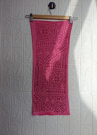 Женский снуд из мериносовой шерсти icebreaker x ortovox merino snood buff/розовый/в геометрический принт мериноса/шерстяной/мерино/трекинговый/