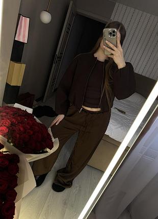 Бомбер zara шоколадний, стильний укорочений зара, куртка весняна, шоколадна, коричнева, темна, жакет