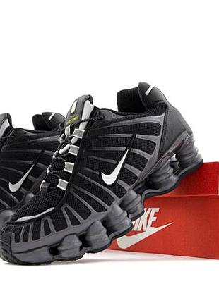 Стильные кроссовки nike shox black grey
