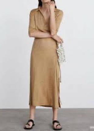 Трикотажна сукня-поло від zara з преміальної серії