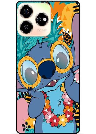 Чехол силиконовый бампер для zte nubia v60 с рисунком стич stitch