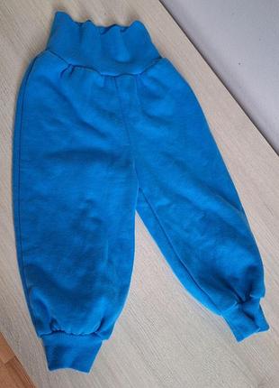 Штани 9-12 місяців 74 см. на легенькому утеплені green cotton