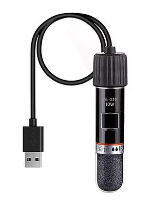 Usb нагреватель для мини-аквариума 10w 26°c | работает от power bank | для аквариума