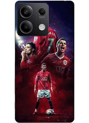 Чехол силиконовый бампер для xiaomi redmi note 13 pro 4g с рисунком ronaldo mu роналдо