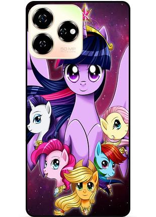 Силіконовий бампер чохол для zte nubia v60 з малюнком поні my little pony