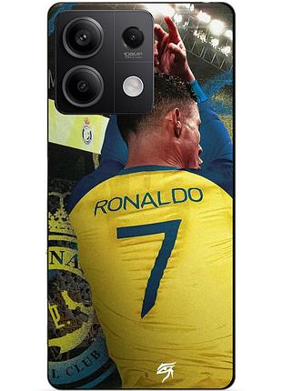 Силіконовий чохол бампер для xiaomi redmi note 13 pro 4g з малюнком ronaldo аль наср роналдо