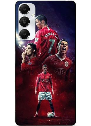 Силиконовый чехол бампер для samsung a05s с рисунком ronaldo mu роналдо