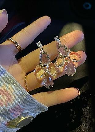 Сережки кришталь zara