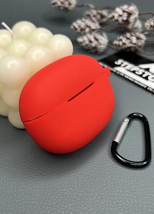 Чехол для наушников realme buds t100 силиконовый с карабином толстый противоударный
