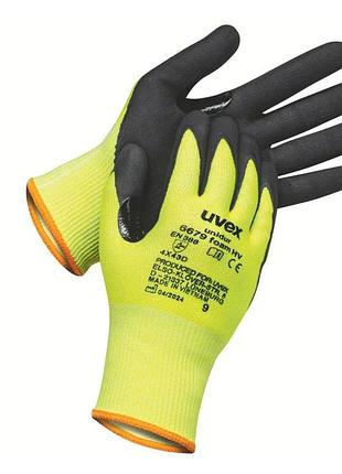 Защитные перчатки uvex unidur 6679 foam hv - высокий уровень (d) защиты от порезов (6089409)