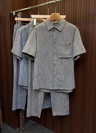 Чоловічий літній костюм футболка + штани loro piana