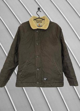 Чоловіча куртка carhartt на хутрі оригінал / коричнева куртка кархарт з коміром