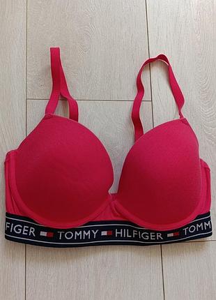 Бюстгальтер розовый бюст коттоновый лиф гладкий Tommy hilfiger 34d 75d 70e