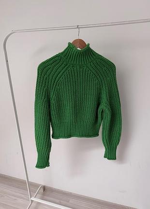 Зеленый свитер h&amp;m 2