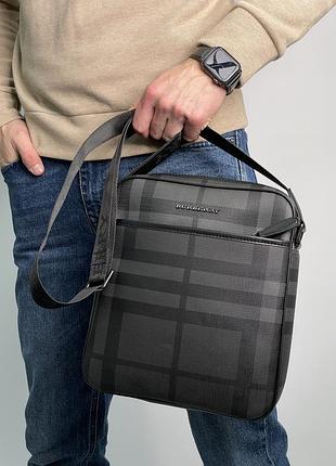 Сумка burberry large messenger bag men crossbody shoulder bag grey