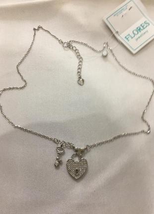 Колье серебряное