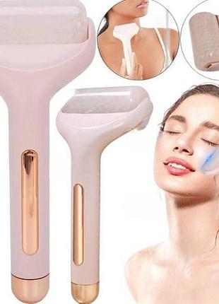 Роллер охлаждающий для ухода за лицом и самомассажа flbwles ice roller розовый top shop ua_