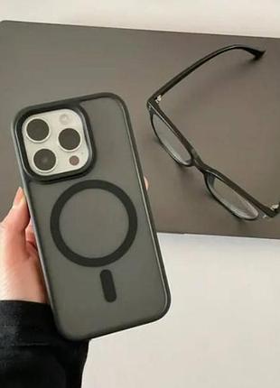 Чехол matte case with magnetic iphone 15 pro max черный top shop ua_