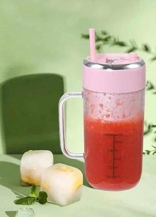 Портативный блендер portable multifunctional cooking cup розовый top shop ua_
