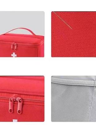 Органайзер для лекарств аптечка 26*12*21cм oxford cloth product красная с белым top shop ua_