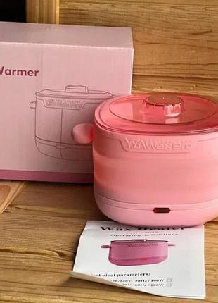 Воскоплав складний силіконовий 400мл wax kettle рожевий top shop ua_