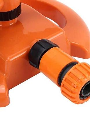 Ороситель для полива газона спринклер дождеватель круговой 360 lawn water sprinkler / art-5059 оранжевый top shop ua_