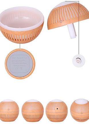 Зволожувач повітря led humidifier aroma air diffuser світле дерево top shop ua_